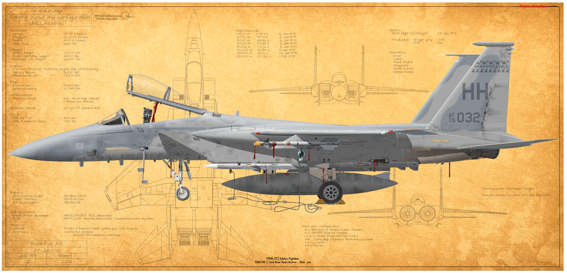 F-15A Eagle, 199 FS 